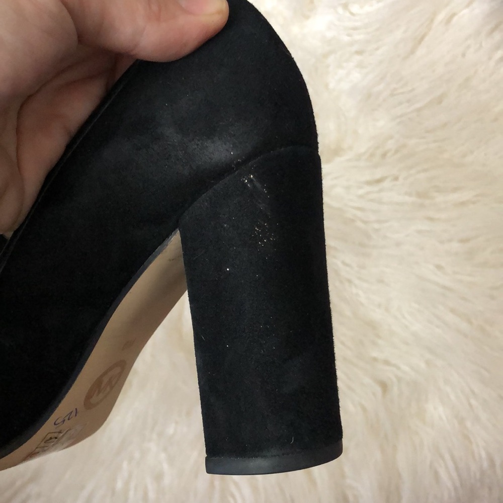 Michael Kors Black Suede Block Heels - Picture 8 of 9